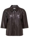 Uniq 2/4 Sleeves Top - Brown