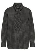 Vilda Long Sleeve Scarf Shirt - Black