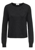 Aspen Long Sleeve Glitter Pullover - Black