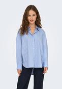Mio Long Sleeve Lurex Loose Shirt - Blue image