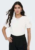 Uma Life Short Sleeve Lace Detail Top - White image