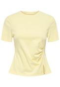 Tessa Short Sleeve Detail Top - Cream