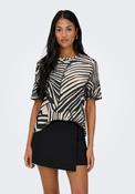 Debbie Short Sleeve Top - Black / Beige image