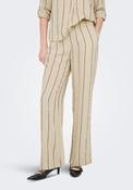 Ava Medium Waist Pull Up Pant - Beige / Black image