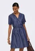 Jasper Short Sleeve Dress - Blue Denim