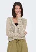 Becca Long Sleeve V-Neck Cardigan - Beige