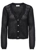 Becca Long Sleeve V-Neck Cardigan - Black