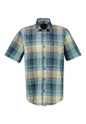 Short Sleeve Check Casual Shirt - Mint Water image