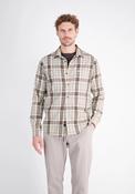 Classic Long Sleeve Check Cotton Shirt - Foam White