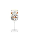 Christmas Robins Wine Glass - Multi