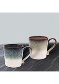 Reactive Glaze Mugs Set Of 2 13x9x10