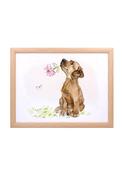 Dog With Rose Laptray - Multi
