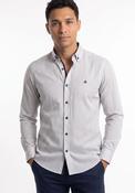 Orleans Long Sleeve Shirt - Grey / Blue