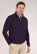 Kentucky Half Zip Ribbed Top - Grape