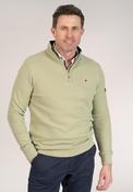 Kentucky Half Zip Ribbed Top - Green