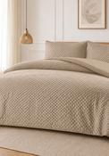 Velvet Pinsonic Duvet Set - Beige