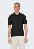 Onswyler Short Sleeve Knit Polo Shirt - Black image