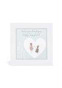 Glitter Mini Picture 'Happy Engagement' - White
