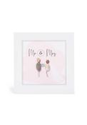 Glitter Mini Picture 'Mr &amp; Mrs' - White