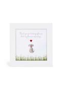 Mini Picture 'Dog &amp; Thank you' - White