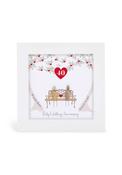 Mini Picture 'Ruby Wedding Anniversary' - White
