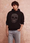 Skull Hooded Sweatshirt - Black