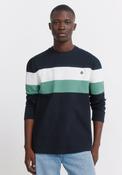 100% Cotton Long Sleeve Pique T-Shirt - Blue image