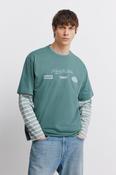 100% Cotton Branded Boxy T-Shirt - Blue image