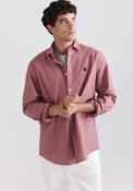 Long Sleeve Oxford Tailored Shirt - Red