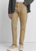 5-Pocket Washed Slim Fit Trousers - Beige/camel image