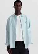 Long Sleeve Stripe Oxford Tailored Shirt - Green
