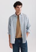 Stripe Light Oxford Shirt - Blue