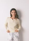Cotton Long Sleeve T-Shirt - Yellow image