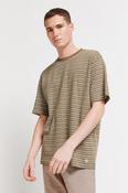 100% Cotton Short Sleeve Stripe T-Shirt - Brown image