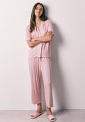 Floral Print Classic Pyjama Set - Pink
