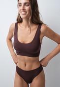 Brown Microfibre Foam Top Bra - Brown