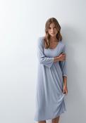 Midi Lace Detail Nightdress - Blue