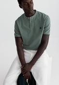 Mao Collar Slim Polo - Green