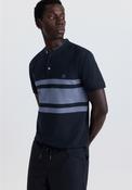 Mao Collar Polo - Blue