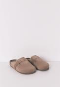 Suede Texture Slippers - Brown image