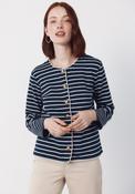 Rebecca Piping Contrast Cardigan - Blue