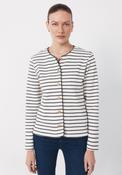 Rebecca Piping Contrast Cardigan - White