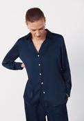 Satin Long Sleeve Shirt - Button Up image