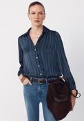 Satin Long Sleeve Shirt - Button Up image