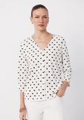 V Neck Fluid Top - Buttons image