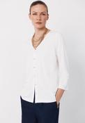 V Neck Fluid Top - Buttons image