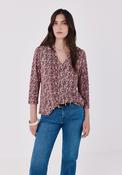 Soft V Neck Front Button Basic Shirt - Multicoloured