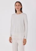 Lace Panel Long Sleeve Top - Ivory