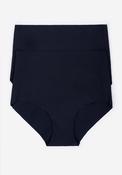 2 Pack High Waisted Briefs - Black