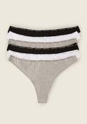 My Essentials Organic Cotton Thong Pack 6 - Multicolour